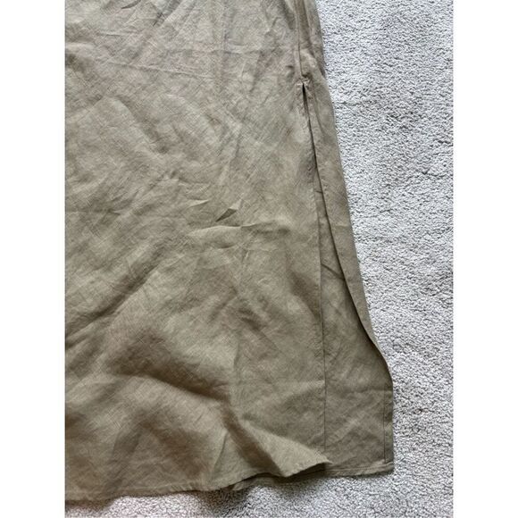 NWOT J Crew Gywneth linen slip skirt in green khaki, Med $118 A56 - Picture 5 of 8